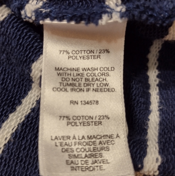 Vineyard Vines Half Zip Pullover Sweatshirt Navy Blue White Size Small - Picture 9 of 10